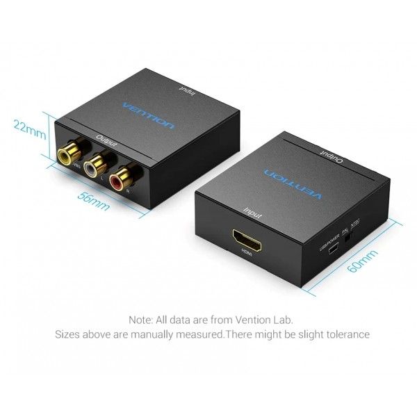 Конвертер Vention AV 3RCA-HDMI v1.4 1080p Black (AEFB0) AEFB0 фото