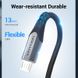 Кабель USB-MicroUSB Vention TPE Nylon 3A 480Mbps nickel-plated, 0.25m