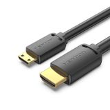 Кабель HDMI-miniHDMI v.2.0 Vention Metal GND 4K 60Hz 18Gbps HDR Video Dolby Audio AGHBG фото