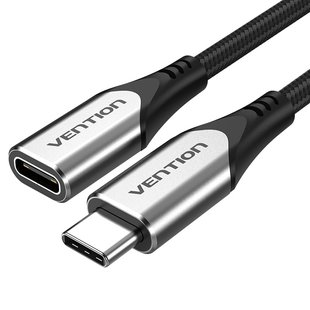 Удлинитель Type-C-Type-C 3.1 Vention Nylon M/F Thunderbolt 3 4K 60Hz PD 60W 5Gbps 3A TABHF фото