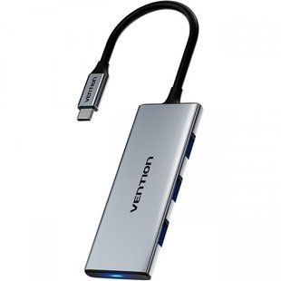 Док-станція USB3.0 Type-C HDMI 4K30Hz/TF/3xUSB-A 3.0 0.15м 6-in-1 Vention TOOHB фото
