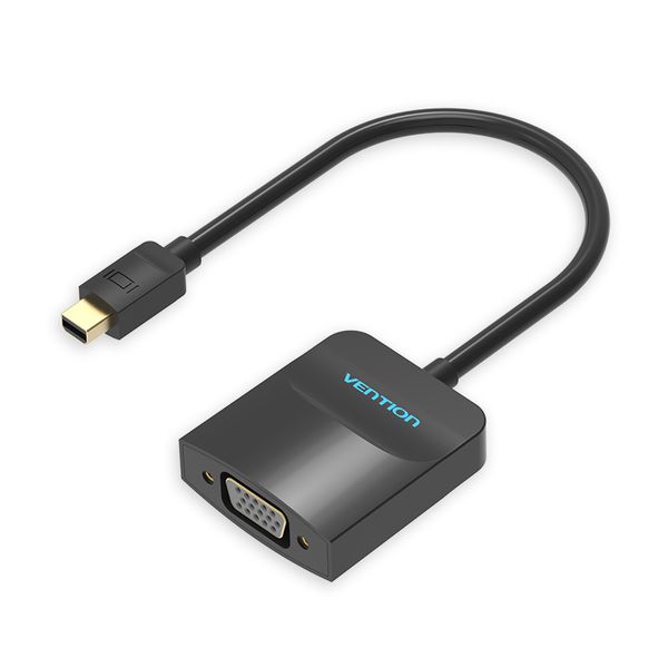 Адаптер MiniDisplayPort-VGA Vention 1080P 60Hz gold-plated 0.15m Black (HBDBB) HBDBB фото