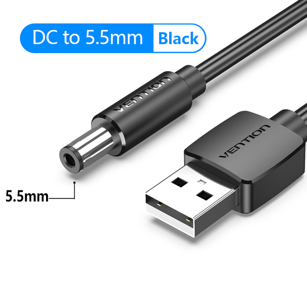 Кабель USB-DC5.5mm Vention PVC 5V 3A CEYBD фото