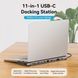 Док-станція USB3.1 Type-C HDMI 4K30Hz/VGA/USB3.0x3/RJ45/SD/TF/TRRS 3.5mm/PD 100W Vention 11in1