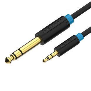 Кабель Audio 6.35мм-3.5мм Vention F/F PVC Shell gold-plated BABBD фото