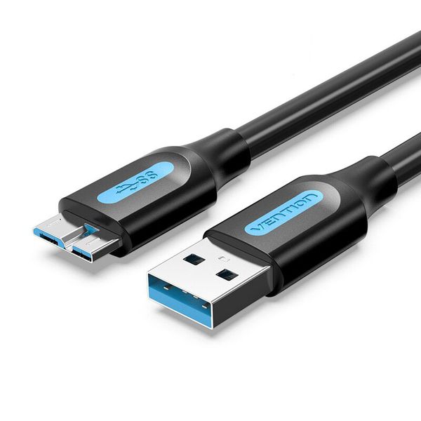 Кабель USB-MicroUSB-B 3.0 Vention PVC Round nickel-plated 5Gbps COPBC фото