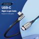 Кабель Type-C-Type-C Vention TPE Nylon 90&deg; Degree PD 100W 5A 480Mbps nickel-plated, 1.5m