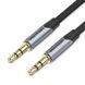 Кабель Audio Aux 3.5мм-3.5мм Vention M/M Flat TPE gold-plated, 1.5m