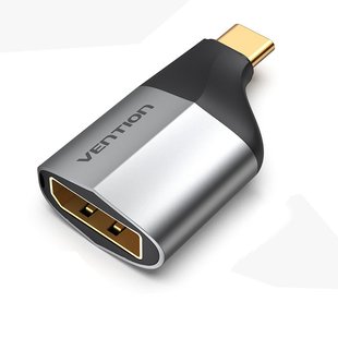 Адаптер Type-C-DisplayPort v.1.2 Vention 4K 60Hz gold-plated Black (TCCH0) TCCH0 фото