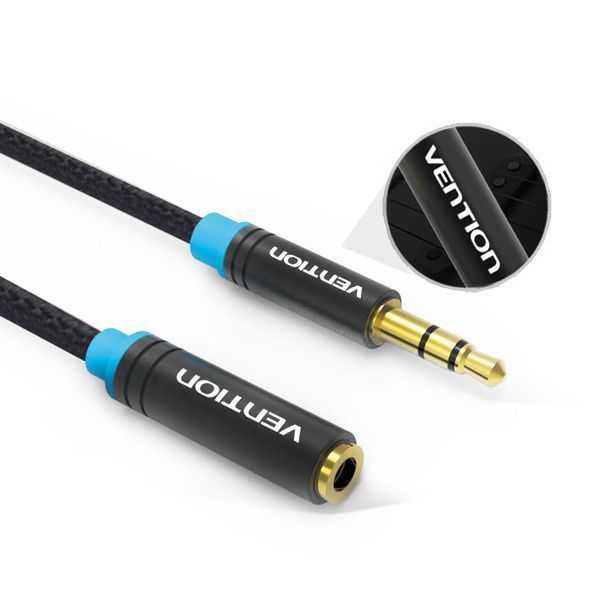 Подовжувач Audio Aux 3.5мм-3.5мм M/F Vention gold-plated VAB-B06-B200-M фото