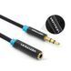 Подовжувач Audio Aux 3.5мм-3.5мм M/F Vention gold-plated, 2m