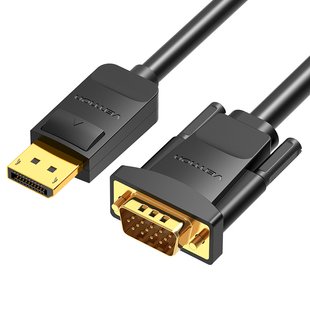 Кабель DisplayPort-VGA v.1.2 Vention 1080P 60Hz gold-plated HBL-A фото