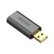 Звукова карта USB-3.5мм 2.0 Vention OMTP-CTIA 7.1, Сірий