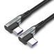 Кабель Type-C-Type-C Vention TPE Nylon Double 90&deg; Degree PD 100W 5A 480Mbps nickel-plated, 2m