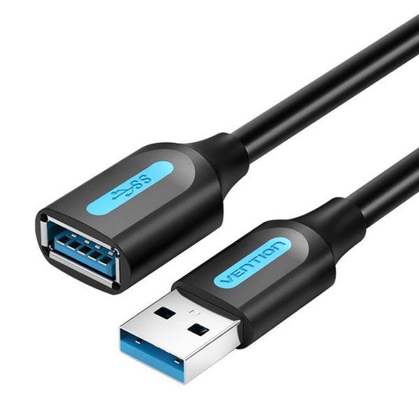 Удлинитель USB-USB 3.0 Vention F/M PVC Round 5Gbps CBHBF фото