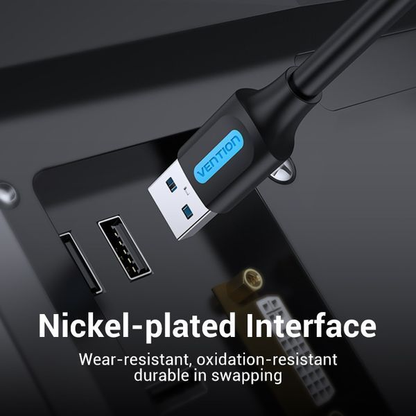 Кабель USB-USB 3.0 Vention F/F PVC Round 5Gbps CONBF фото