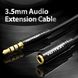 Удлинитель Audio Aux 3.5мм-3.5мм Vention mic Cotton F/M gold-plated, 0.5m