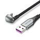 Кабель USB-Type-C Vention TPE Nylon U-Shaped 180&deg; PD 66W 5A 480Mbps nickel-plated, 1.5m