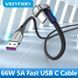 Кабель USB-Type-C Vention TPE Nylon U-Shaped 180&deg; PD 66W 5A 480Mbps nickel-plated, 1.5m
