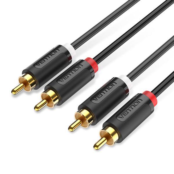 Кабель Audio 2RCA-2RCA Vention F/F 26К gold-plated 29 AWG PVC Shell BCMBE фото