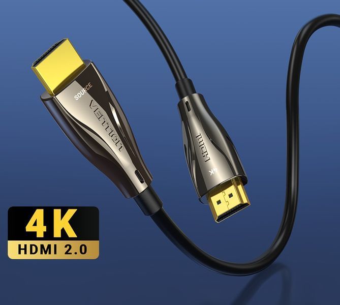 Кабель HDMI-HDMI v.2.0 Vention Optical Zinc PVC 4K 60Hz 18Gbps gold-plated ALABQ фото