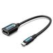 Адаптер USB-MicroUSB OTG 2.0 Vention PVC Round 2A 480Mbps nickel-plated 0.15m Black (CCUBB), 0.15m, Черный