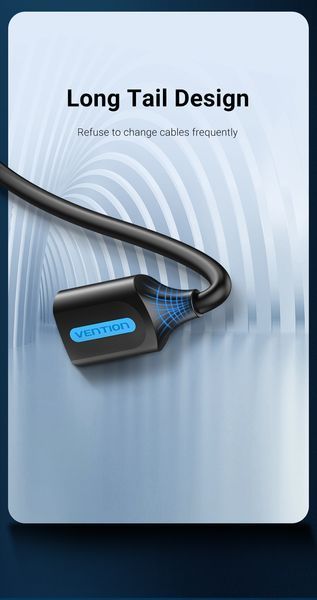 Подовжувач USB-USB 3.0 Vention F/M PVC Round 5Gbps CBHBI фото