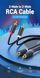 Кабель Audio 2RCA-2RCA Vention F/F 26К gold-plated 29 AWG PVC Shell, 1.5m