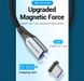 Кабель 2 в 1 USB-MicroUSB-Type-C Vention Nylon Magnetic 3А 480Mbps nickel-plated, 0.5m