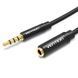 Удлинитель Audio Aux 3.5мм-3.5мм Vention mic Cotton F/M gold-plated, 3m
