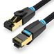 Патч-корд RJ45-RJ45 Vention LAN CAT8 SFTP 40Gbps 2000MHz Copper Cotton Braided Round, 0.5m