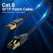 Патч-корд RJ45-RJ45 Vention LAN CAT8 SFTP 40Gbps 2000MHz Copper Cotton Braided Round, 0.5m