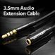 Удлинитель Audio Aux 3.5мм-3.5мм Vention mic Cotton F/M gold-plated, 3m