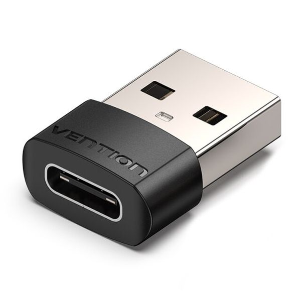 Адаптер USB-Type-C 2.0 Vention M/F PVC 3A 480Mbps nickel-plated Black (CDWB0) CDWB0 фото