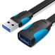 Подовжувач USB-USB 3.0 Vention Flat 5Gbps, 0.5m