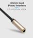 Удлинитель Audio Aux 3.5мм-3.5мм Vention TPE F/F gold-plated, 0.3m