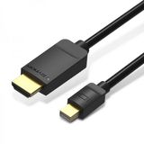 Кабель MiniDisplayPort-HDMI v.1.4 Vention 1080P 60Hz gold-plated 2m Black (HABBH) HABBH фото