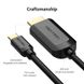 Кабель Type-C-HDMI Thunderbolt 3 v.1.4 Vention 4K 30Hz 2K 30Hz, 1.5m