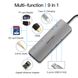 USB HUB 7 в 1 Vention Aluminum Type-C-HDMI-3.5мм 3USB 3.1 Card Reader, 0.15m