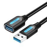 Подовжувач USB-USB 3.0 Vention F/M PVC Round 5Gbps CBHBD фото