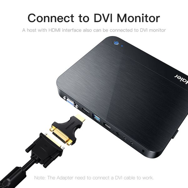 Адаптер HDMI-DVI-D Vention (DVI 24+5-HDMI 1.4) M/F 1080P 60Hz Upgraded gold-plated Black (AIKBO) AIKBO фото