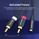 Кабель Audio 3.5мм-2RCA Vention M/F 24К gold-plated 26 AWG, 1m