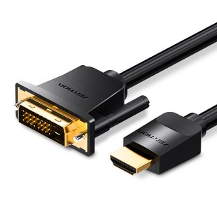 Кабель HDMI-DVI v.1.4 Vention (DVI 24+1) 1080P 60Hz gold-plated ABFBF фото