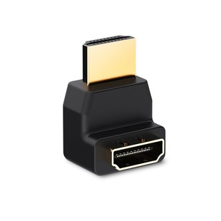 Адаптер HDMI-HDMI v.1.4 F/M Vention 4K 30Hz 10.2Gbp gold-plated угловой Black (H380HDFA) H380HDFA фото