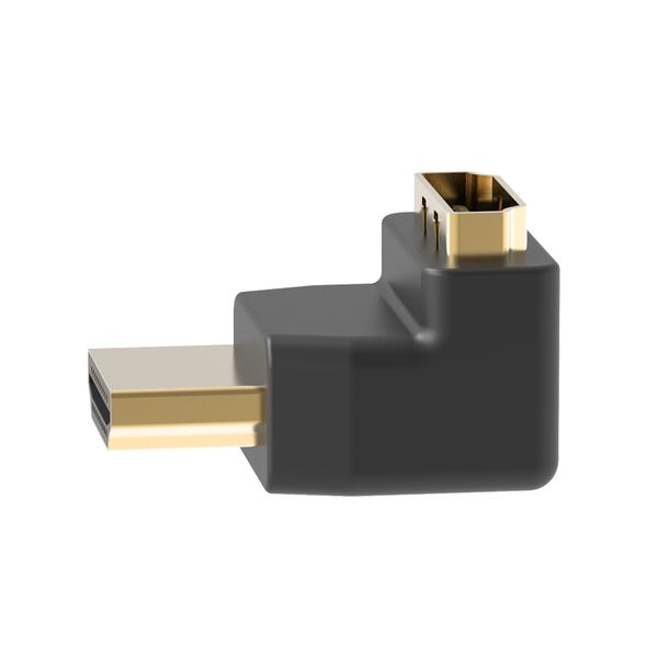 Адаптер HDMI-HDMI v.1.4 F/M Vention 4K 30Hz 10.2Gbp gold-plated угловой Black (H380HDFA) H380HDFA фото