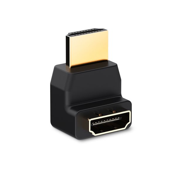 Адаптер HDMI-HDMI v.1.4 F/M Vention 4K 30Hz 10.2Gbp gold-plated угловой Black (H380HDFA) H380HDFA фото