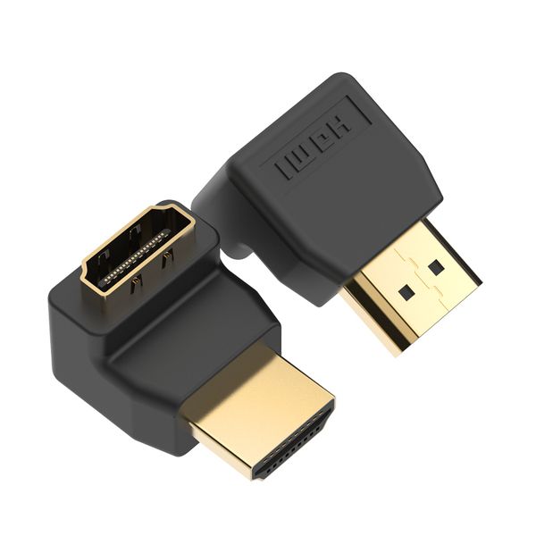 Адаптер HDMI-HDMI v.1.4 F/M Vention 4K 30Hz 10.2Gbp gold-plated угловой Black (H380HDFA) H380HDFA фото