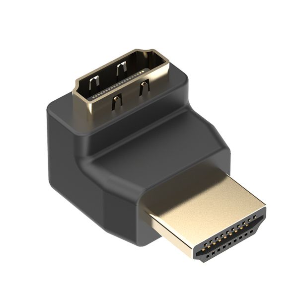 Адаптер HDMI-HDMI v.1.4 F/M Vention 4K 30Hz 10.2Gbp gold-plated угловой Black (H380HDFA) H380HDFA фото