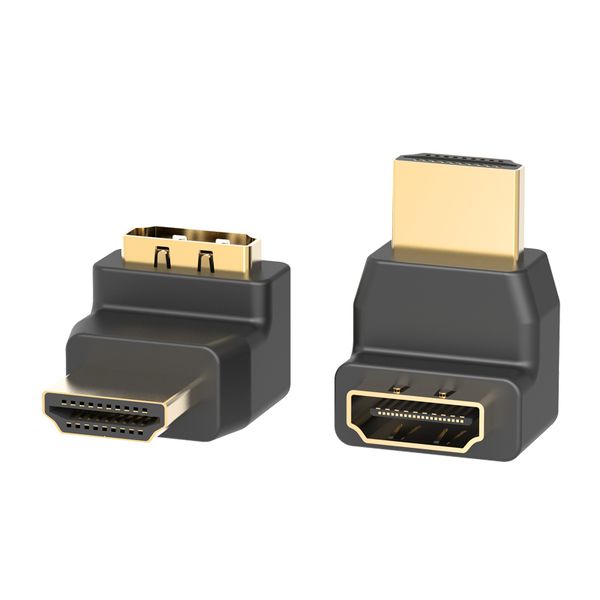 Адаптер HDMI-HDMI v.1.4 F/M Vention 4K 30Hz 10.2Gbp gold-plated угловой Black (H380HDFA) H380HDFA фото