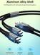 Кабель 2 в 1 USB-Type-C Vention Nylon 2.4А 480Mbps nickel-plated, 1m
